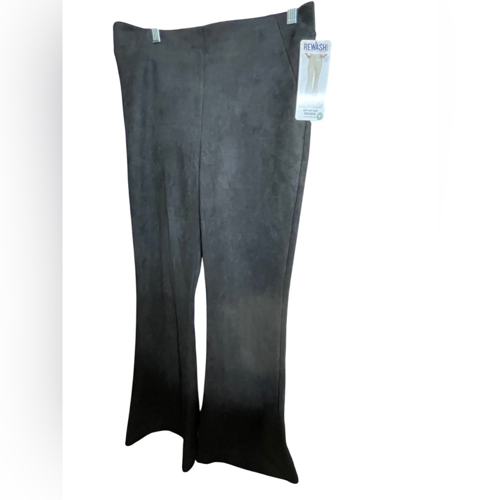 NWT Rewash Black Suede Flare Pants Size XL